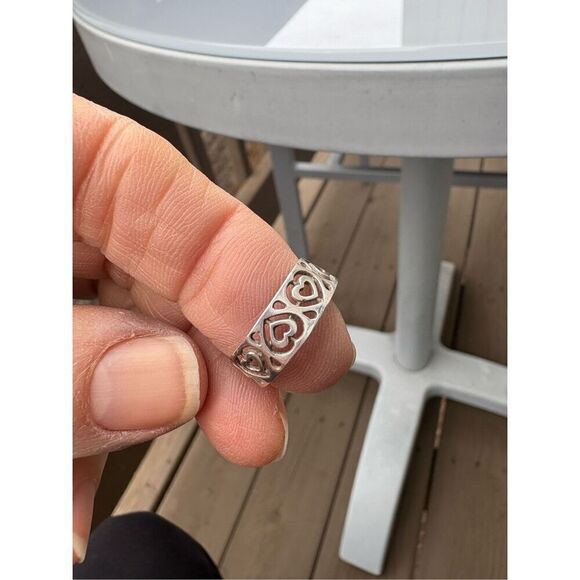 Ring, Sterling Silver Heart Ring, size 7.5, NEW, Handmade, artisan, gift - Picture 1 of 6